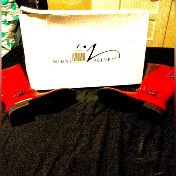 Buckle Riding Boot Red Size 10 - Picture 6 of 9